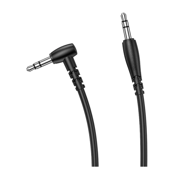 Кабель AUX Borofone BL10 Jack 3.5mm (m)-Jack 3.5mm (m) 1.0м ПВХ черный (1/63/252)