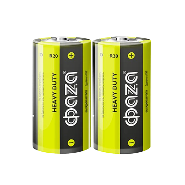 Батарейка Фаzа R20 D Shrink 2 Heavy Duty 1.5V (2/12/288)