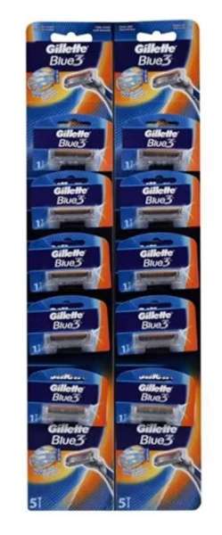 Бритва Gillette BLUE3 3 лезвия пластиковая ручка на карте 10шт. (10/120)