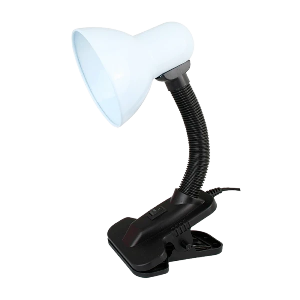 Светильник настольный Ultraflash UF-320 60W 230V E27 прищепка белый (1/42)