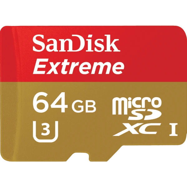 Карта памяти microSD SanDisk EXTREME 64GB Class10 UHS-I (U3) 90 МБ/сек с адаптером