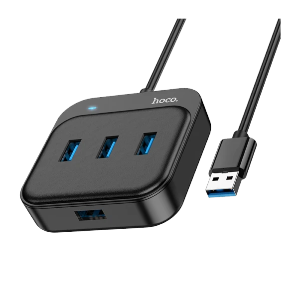 USB-Хаб HOCO HB31 4USB Type-C (m) USB3.0 0.2м черный (1/19/190)