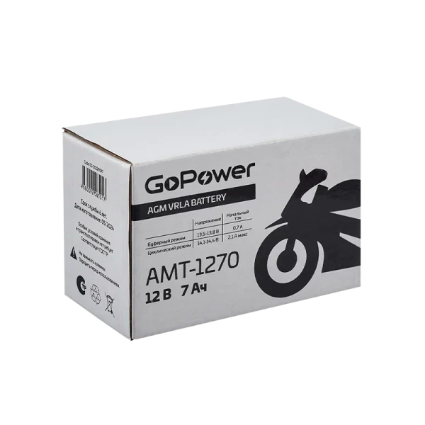 Аккумулятор для мототехники GoPower 12V 7Ah