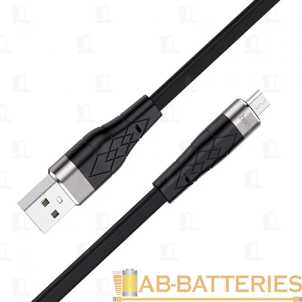 Кабель HOCO X53 USB (m)-microUSB (m) 1.0м 2.4A силикон черный (1/31/310)