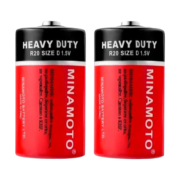 Батарейка Minamoto R20 D Shrink 2 Heavy Duty 1.5V (2/24/288)