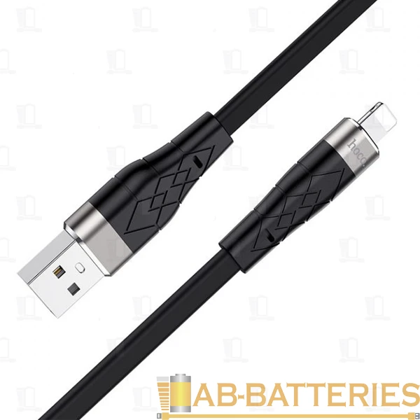 Кабель HOCO X53 USB (m)-Lightning (m) 1.0м 2.4A силикон черный (1/31/310)