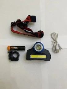 Фонарь налобный Без бренда JT-608 от аккумулятора 3 режима черный