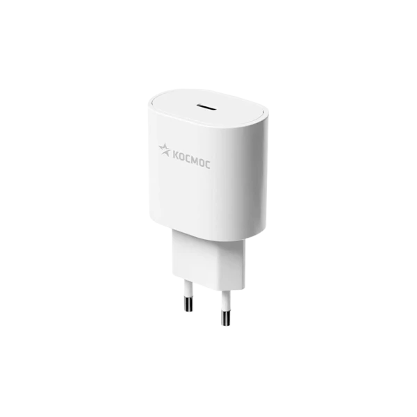Сетевое З/У Космос Type-C 20W QC3.0 / PD3 белый (1/40/80)