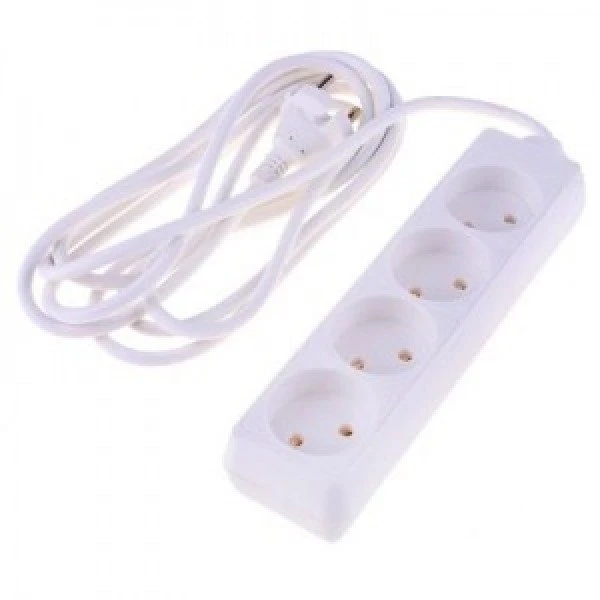 Удлинитель ЭРА U 4р.Б/З 10A 3.0м белый