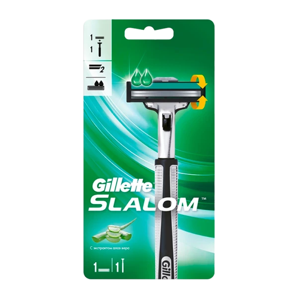 Бритва Gillette Slalom 2 лезвия 1 кассета (1/6)