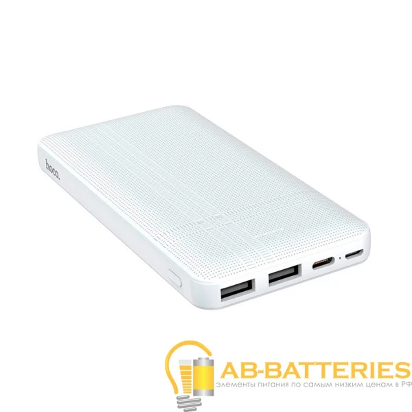 Внешний аккумулятор HOCO J48 10000mAh 2.0A 2USB/Type-C белый (1/38)
