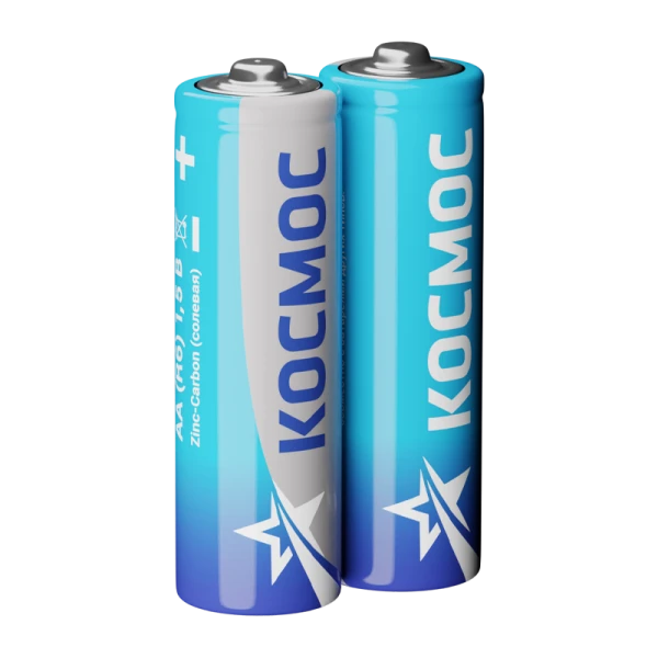 *Батарейка Космос R6 AA Shrink 4 Zinc Carbon 1.5V (60/600) 