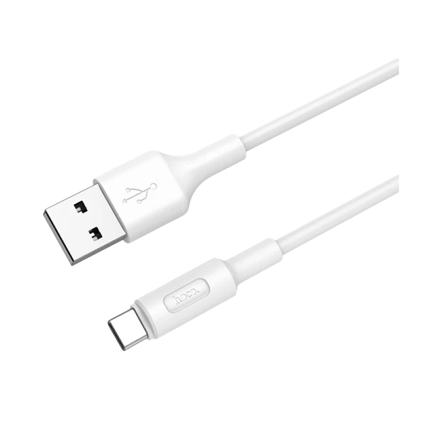 Кабель HOCO X25 USB (m)-Type-C (m) 1.0м 2.0A ПВХ белый (1/30/300)