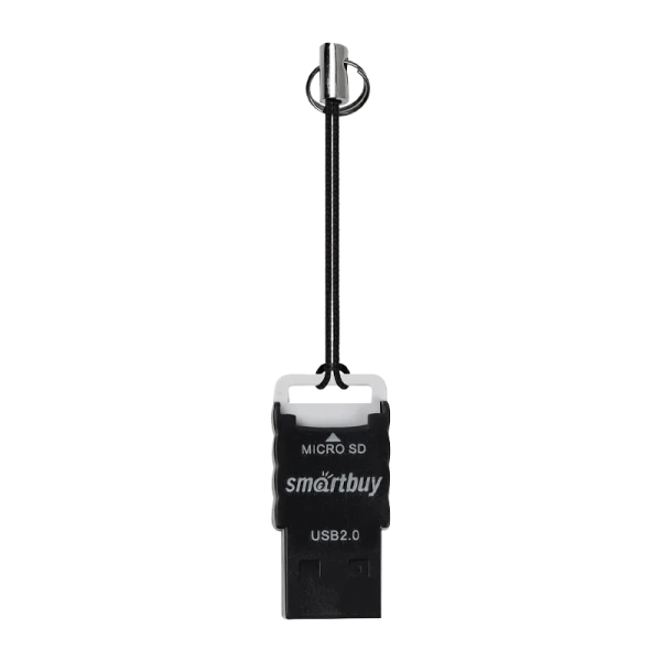 Картридер Smartbuy 707 USB2.0 microSD черный (1/20)