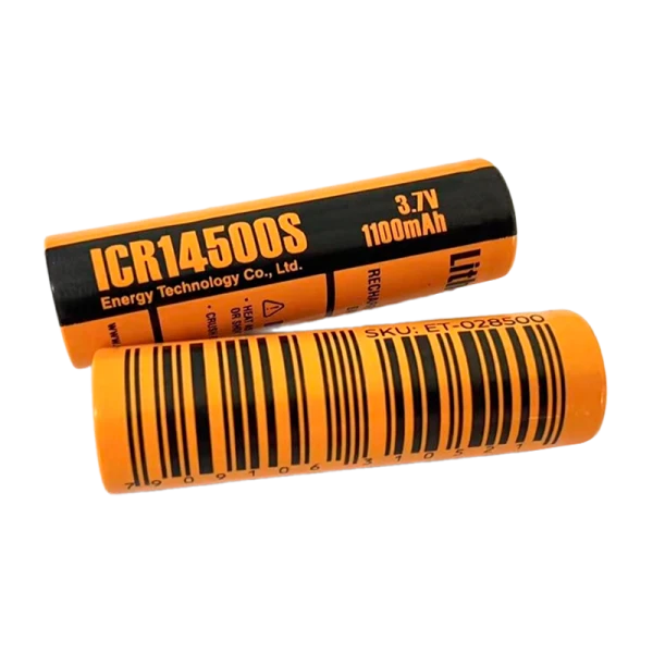 Аккумулятор ET ICR14500S 14.1*50.0, 1100мАч, Li-Ion (1/1000)
