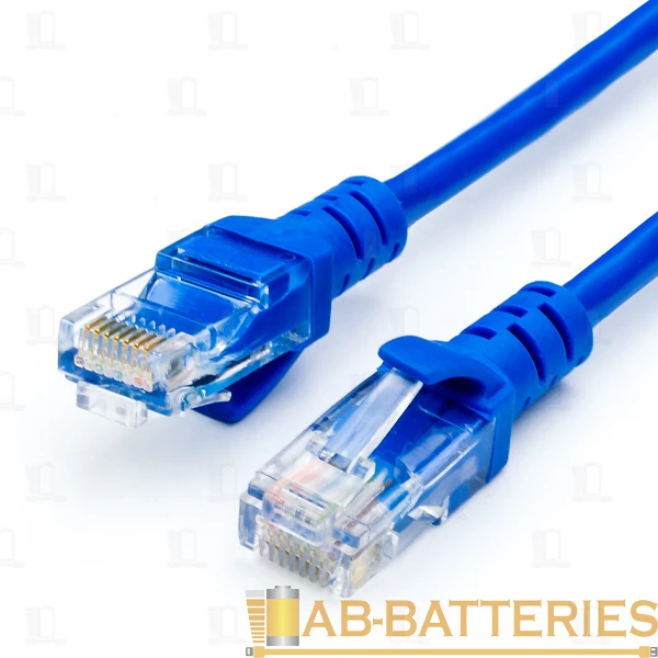 Патч-корд Atcom RJ-45 (m)-RJ-45 (m) 25.0м кат.5е ПВХ 24AWG синий (1/40)