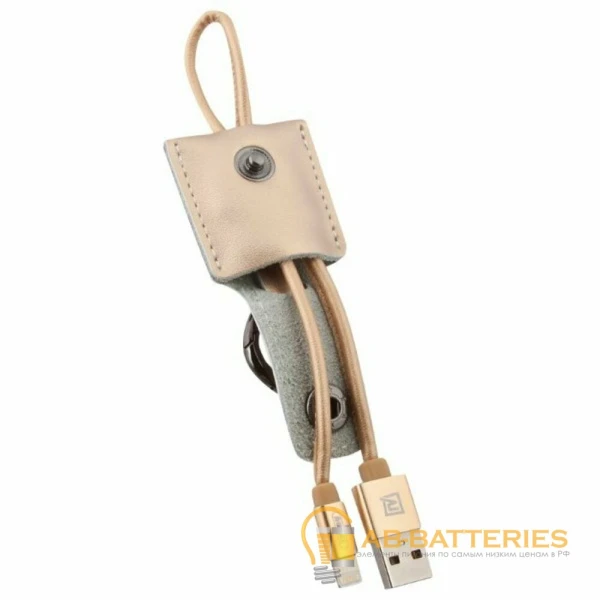 USB кабель REMAX Moss (IPhone 5/6/7/SE) RC-079i Золотой