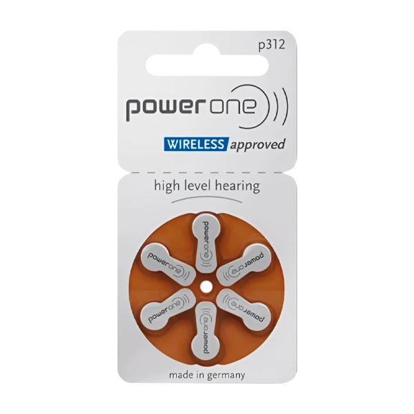 Батарейка PowerOne ZA312 BL6 Zinc Air 1.45V (6/60/300)
