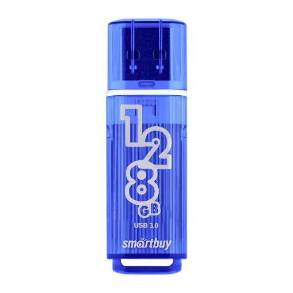 Флеш-накопитель Smartbuy Glossy 128GB USB3.1 пластик синий
