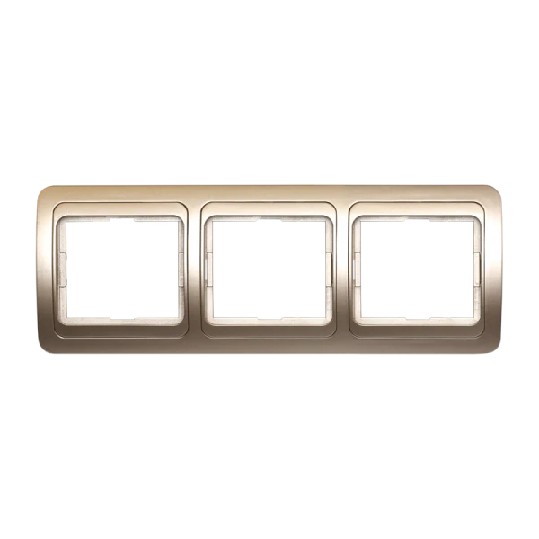 Рамка Smartbuy 3-местная горизонтальная шампань "Марс"