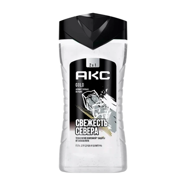 Гель для душа мужской AXE Свежесть Севера Gold (дерево+ваниль) 2 в 1 250мл (1/6)