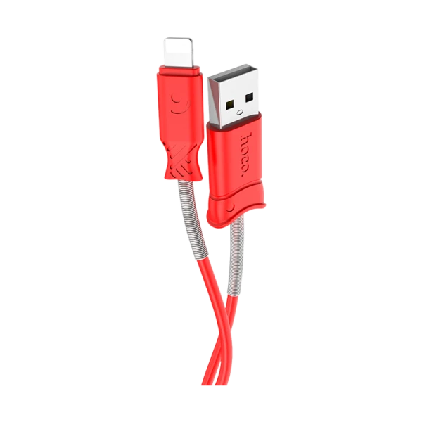 Кабель HOCO X24 USB (m)-Lightning (m) 1.0м 2.4A TPE красный (1/31/310)