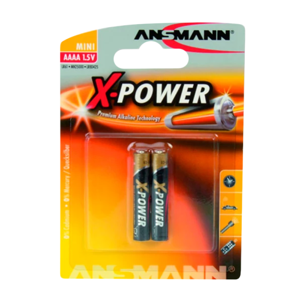 Батарейка ANSMANN&nbsp;&nbsp;AAAA&nbsp;&nbsp;BL2 X-POWER&nbsp;&nbsp;(2/20/100)