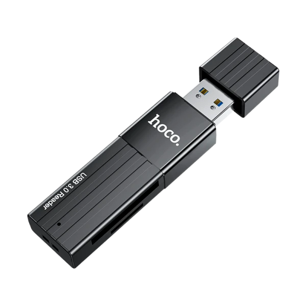 Картридер HOCO HB20 USB3.0 SD/microSD черный (1/50/200)