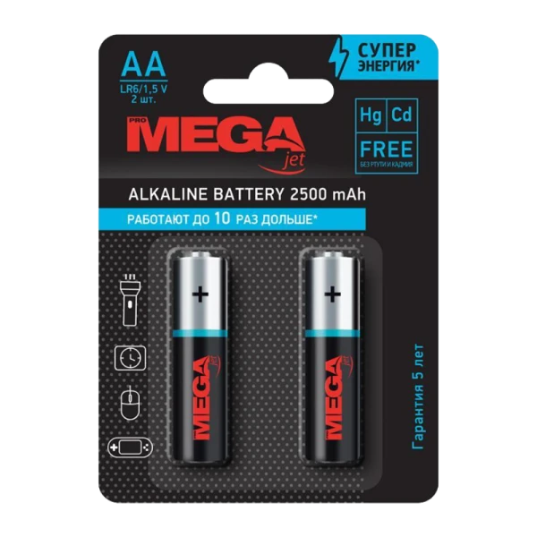 Батарейка Promega LR6 AA BL2 Alkaline 1.5V (2/24/384/16128)