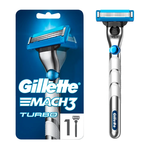 Бритва Gillette MACH3 TURBO 3 лезвия 1 кассета ENG без подставки (1/6)