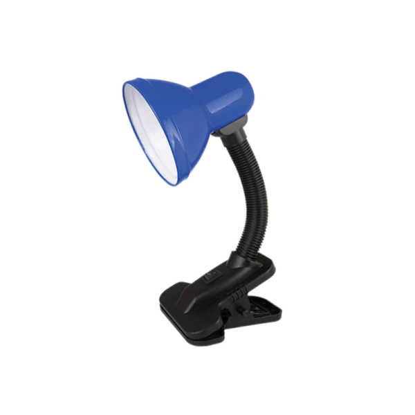 Светильник настольный Ultraflash UF-320P 60W 230V E27 прищепка синий (1/36)