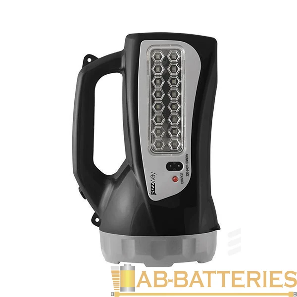 Фонарь туристический JAZZway Accu7-L19/L16 4W 35LED от аккумулятора черный серый
