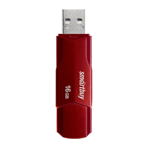 Флеш-накопитель Smartbuy Clue 16GB USB2.0 пластик бургунди