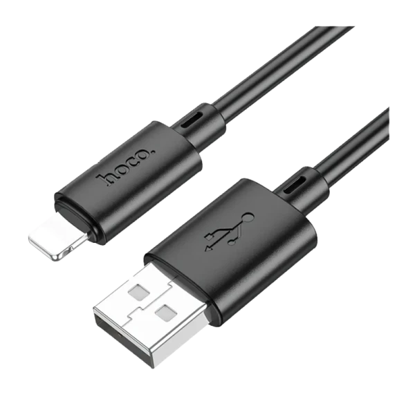 Кабель HOCO X88 USB (m)-Lightning (m) 1.0м 2.4A ПВХ черный (1/420)