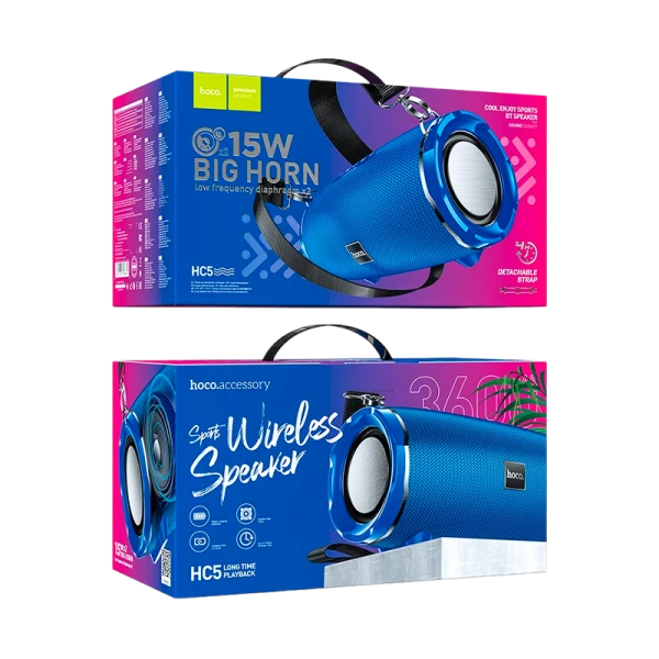 Портативная колонка HOCO HC5 bluetooth 5.0 microSD синий (1/12)