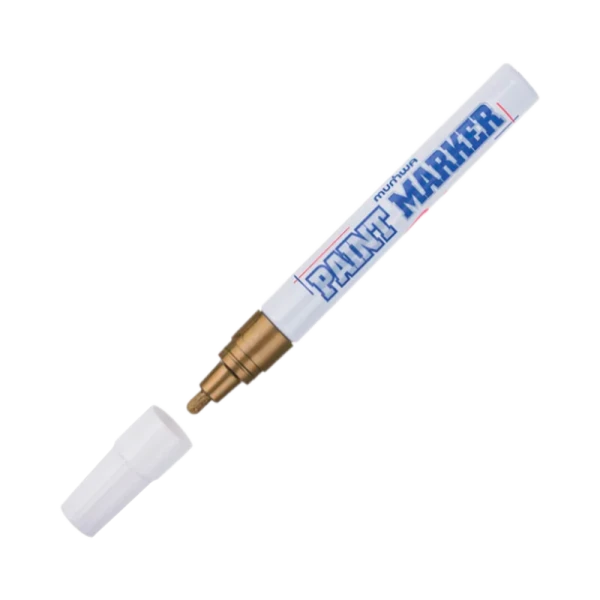 Маркер промышленный MunHwa PAINT MARKER PM-07 4.0мм нитрокраска золотой (1/12/576)