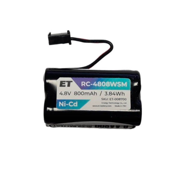 Аккумулятор ET RC-4808WSM PK1 черный, 4.8V, 800mAh, Ni-Cd (1/100)