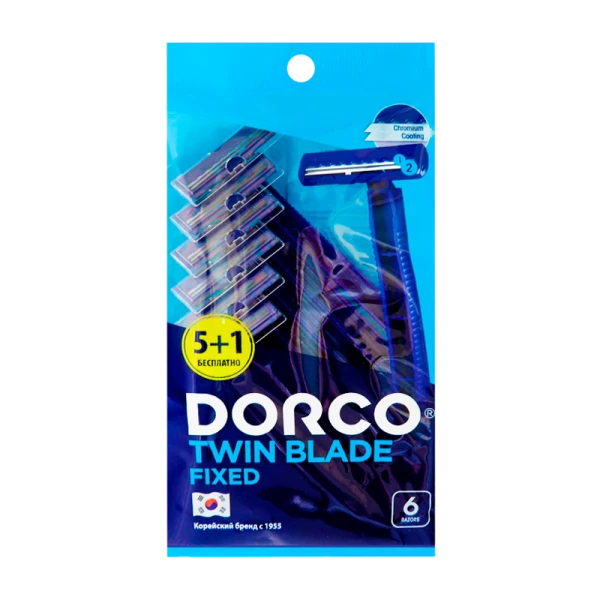 Бритва DORCO TD-708N-5P 2 лезвия 5+1шт. (1/24)