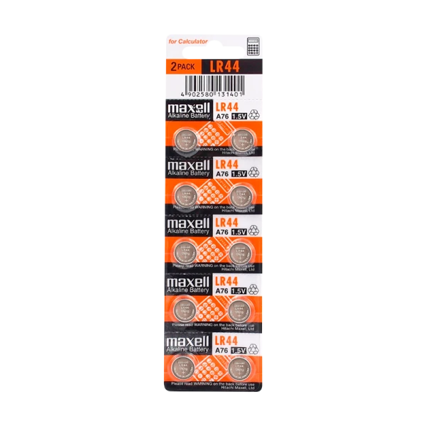 Батарейка Maxell G13/LR1154/LR44/357A/A76 BL10 Alkaline 1.5V (10/200/3600/7200)