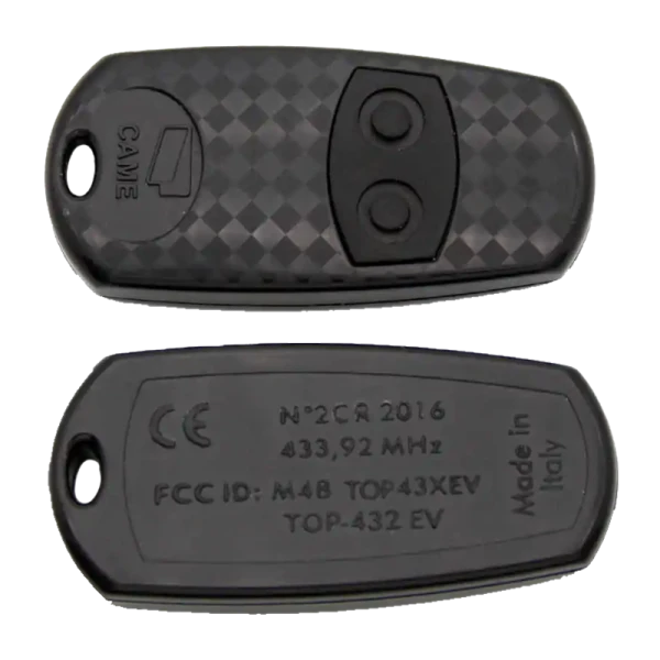 Пульт Д/У CAME TOP-432EV для ворот, шлагбаумов черный