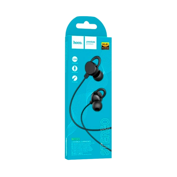 Наушники внутриканальные HOCO M103 с микр. черный (1/31/310)