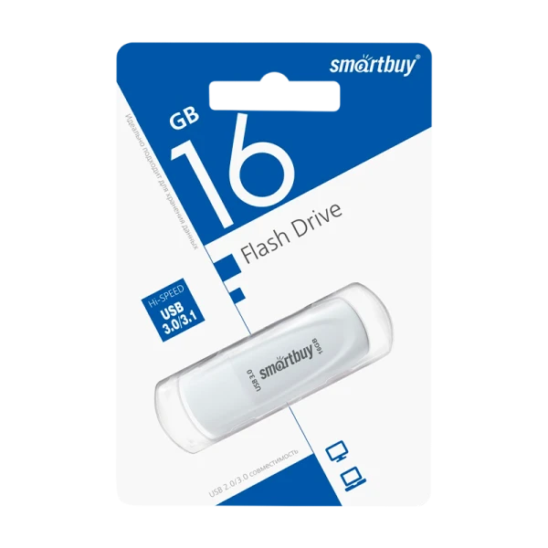 Флеш-накопитель Smartbuy Scout 16GB USB3.0 пластик белый