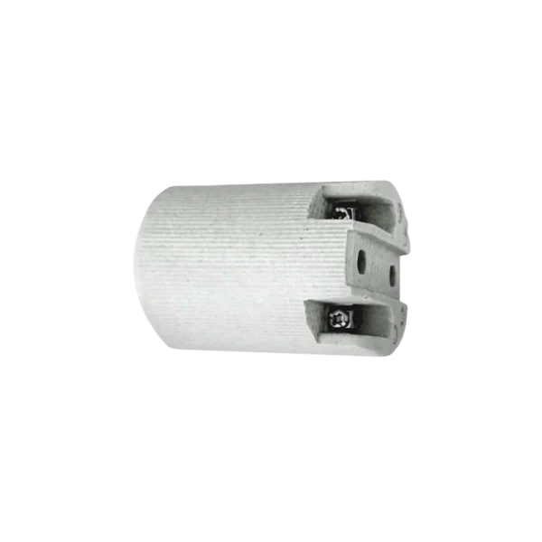 Патрон Прогресс Подвесной / В светильник E14 керамика белый (1/20/400)