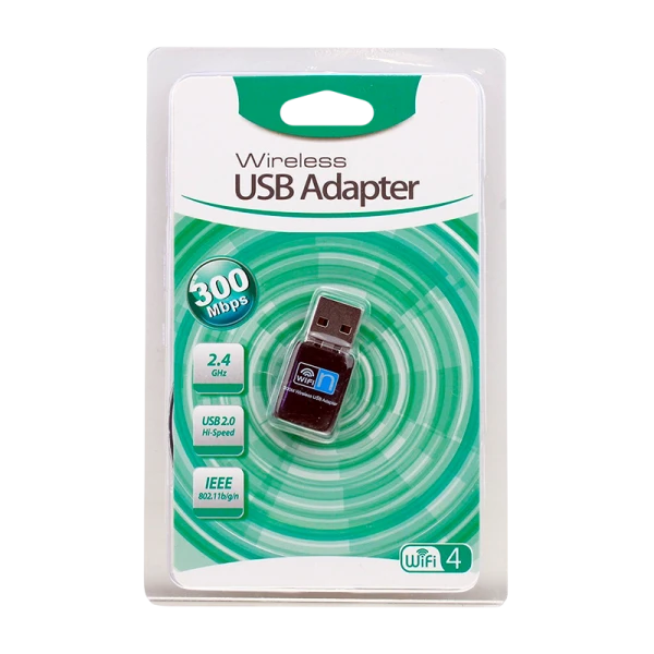 Wi-Fi адаптер Без бренда WD-3505B 2.4 ГГц 150Мбит USB 802.11 без антенны черный (1/500)