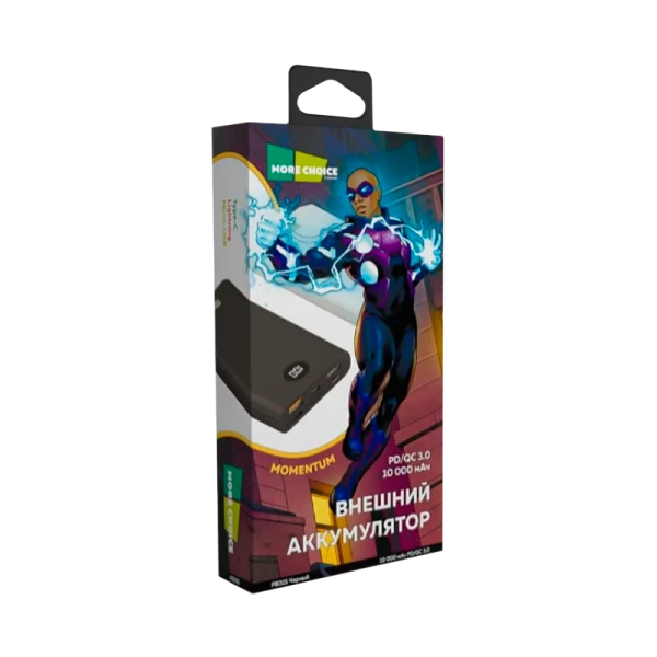 Внешний аккумулятор MORE CHOICE PB31S 10000mAh 3.0A 18W 3USB QC3.0 черный