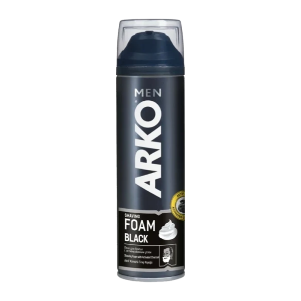 Пена для бритья Arko BLACK 200мл с активированным углем (1/24)