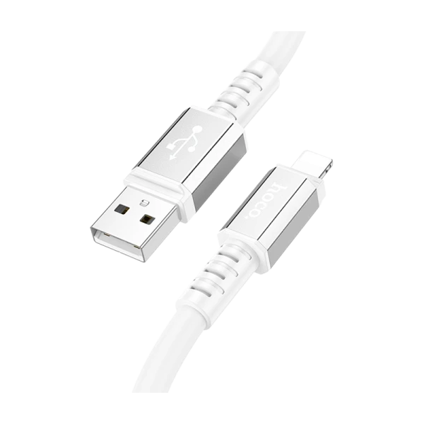 Кабель HOCO X85 USB (m)-Lightning (m) 1.0м 2.0A TPE белый (1/33/330)