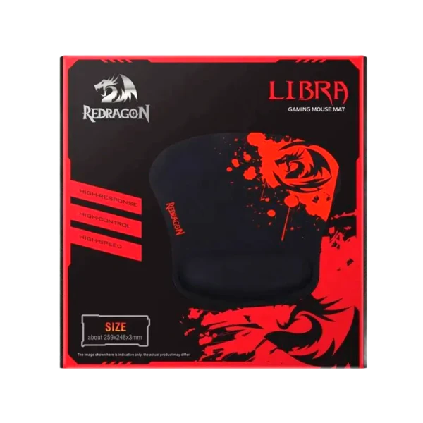 Коврик для мыши Redragon LIBRA 259х248х3мм черный красный (1/20)
