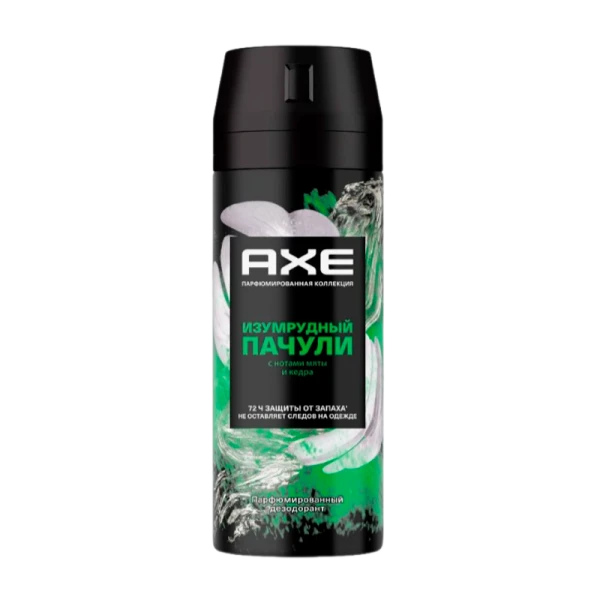 Дезодорант мужской AXE Изумрудный пачули 150мл парфюмированный (1/6)