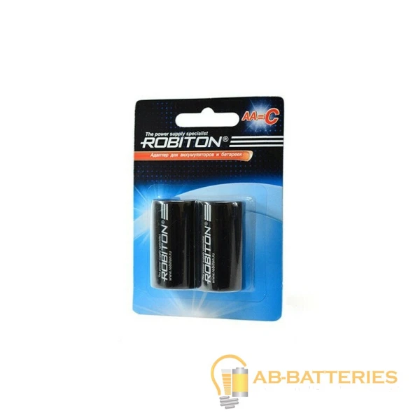 Адаптер для аккумуляторов&nbsp;&nbsp;ROBITON Adaptor-AA-C BL2 (2/50/200)